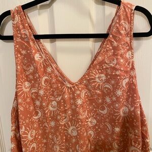Torrid Celestial Print Tank Top in Soft Orange